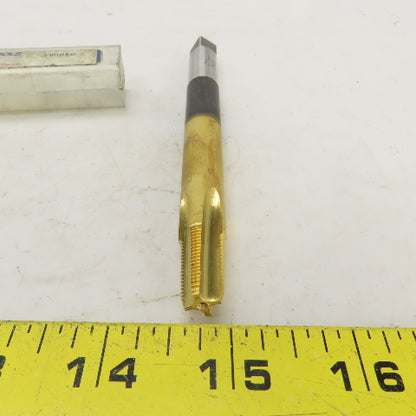 Regal 1/8-27 NPTF 4 Flute Straight Tapered Extension Pipe Tap 5" OAL TiN Coat