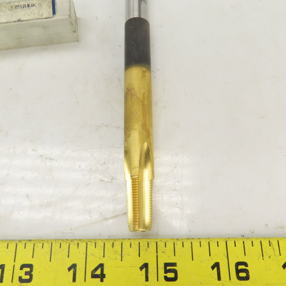 Regal 1/8-27 NPTF 4 Flute Straight Tapered Extension Pipe Tap 5" OAL TiN Coat