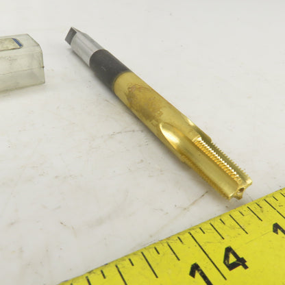 Regal 1/8-27 NPTF 4 Flute Straight Tapered Extension Pipe Tap 5" OAL TiN Coat