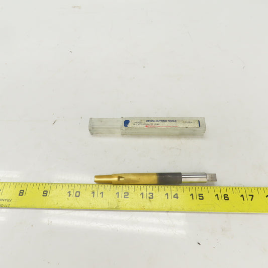 Regal 1/8-27 NPTF 4 Flute Straight Tapered Extension Pipe Tap 5" OAL TiN Coat