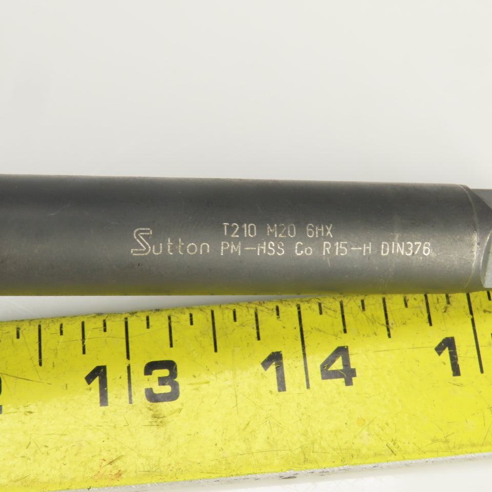 Sutton M20 x 2.5 Metric Right Hand 4 Flute Spiral Bottoming Hand Tap HSS