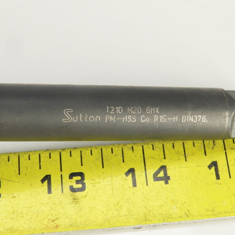 Sutton M20 x 2.5 Metric Right Hand 4 Flute Spiral Bottoming Hand Tap HSS