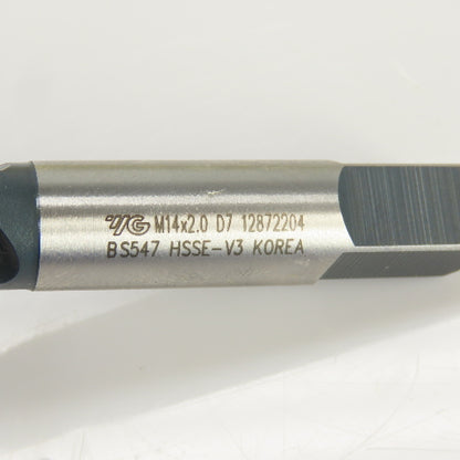 M14 x 2 Metric Right Hand 3 Flute Spiral Bottoming Tap TiCN