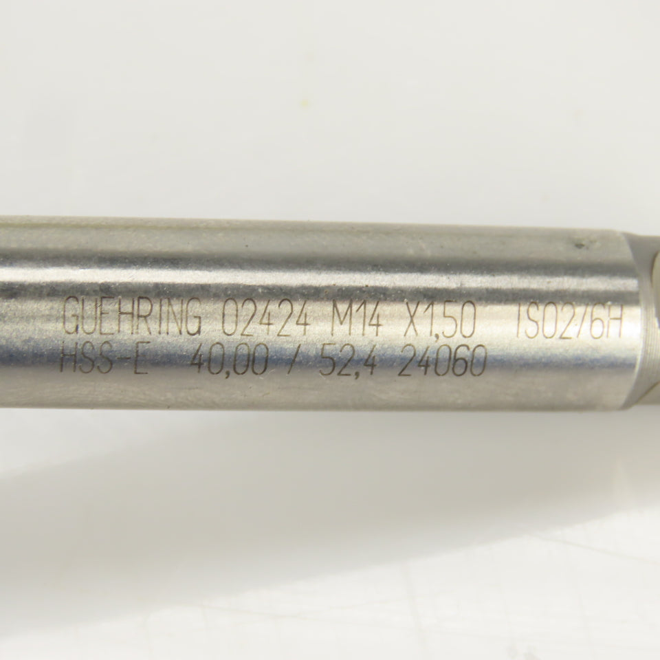 Guhring M14 x 1.5 Metric Right Hand 3 Flute Spiral Bottoming Tap HSS-E