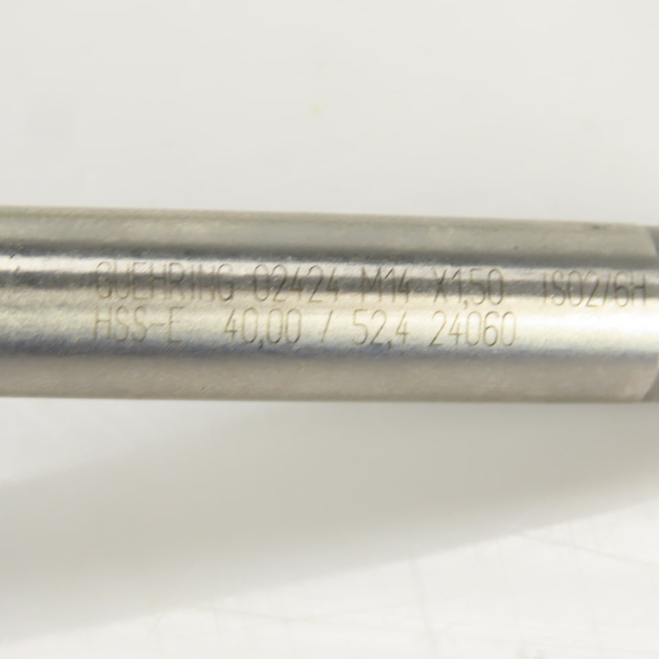 Guhring M14 x 1.5 Metric Right Hand 3 Flute Spiral Bottoming Tap HSS-E