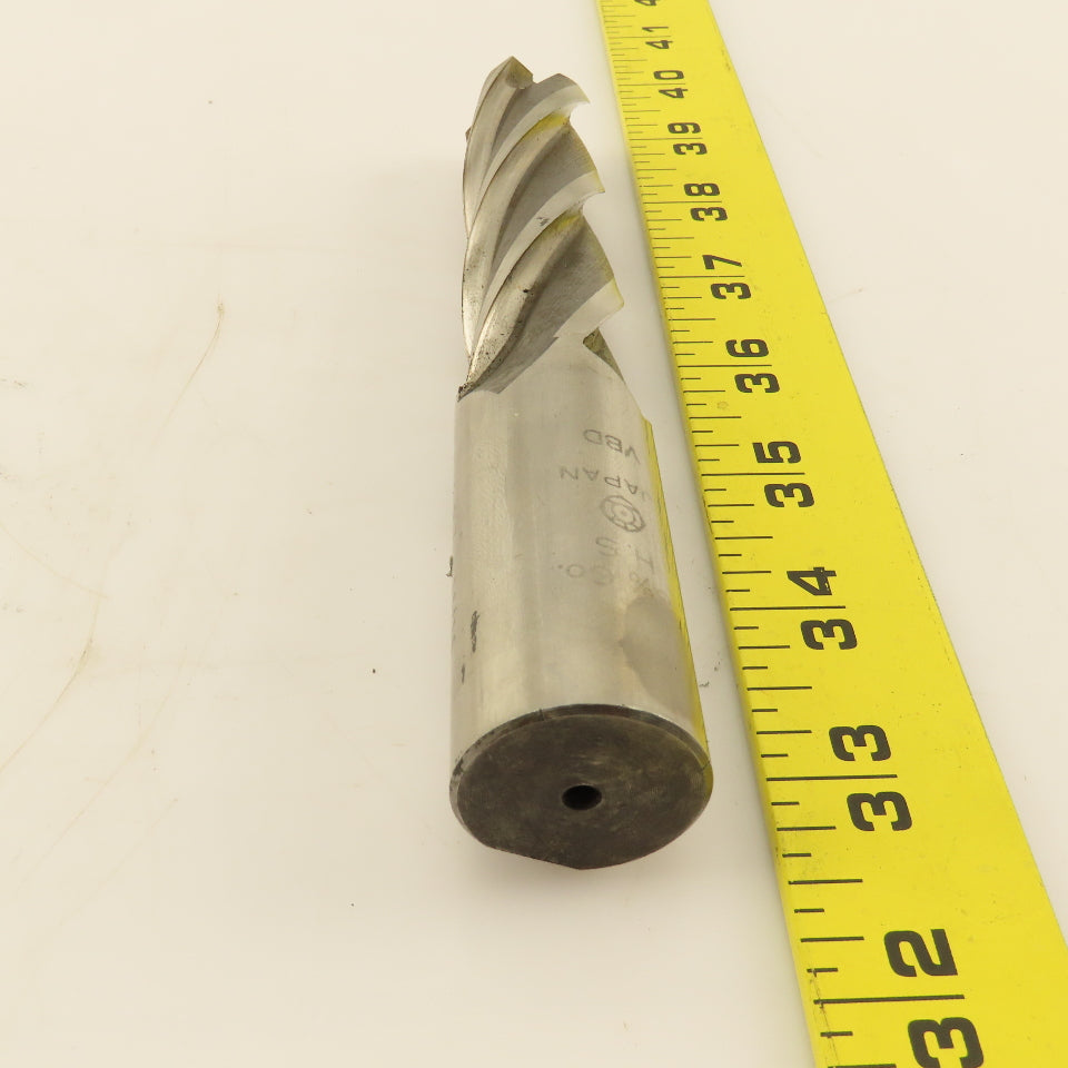 15/16"Spiral End Mill Drill Bit 4 Flute 90° Drill Point HSS 6-3/8" OAL