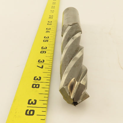 15/16"Spiral End Mill Drill Bit 4 Flute 90° Drill Point HSS 6-3/8" OAL