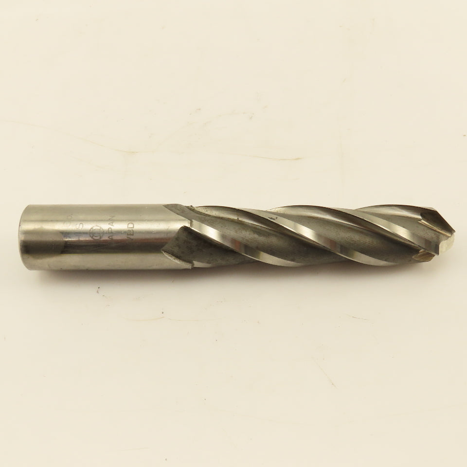 15/16"Spiral End Mill Drill Bit 4 Flute 90° Drill Point HSS 6-3/8" OAL