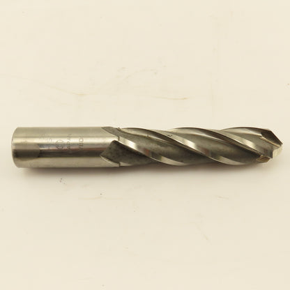 15/16"Spiral End Mill Drill Bit 4 Flute 90° Drill Point HSS 6-3/8" OAL