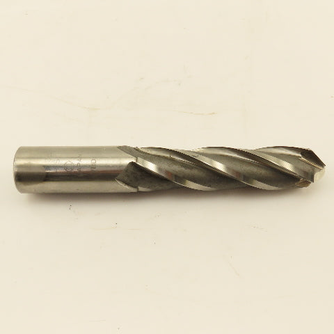 15/16"Spiral End Mill Drill Bit 4 Flute 90° Drill Point HSS 6-3/8" OAL