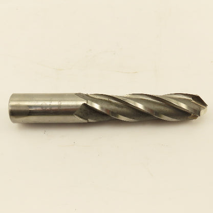15/16"Spiral End Mill Drill Bit 4 Flute 90° Drill Point HSS 6-3/8" OAL