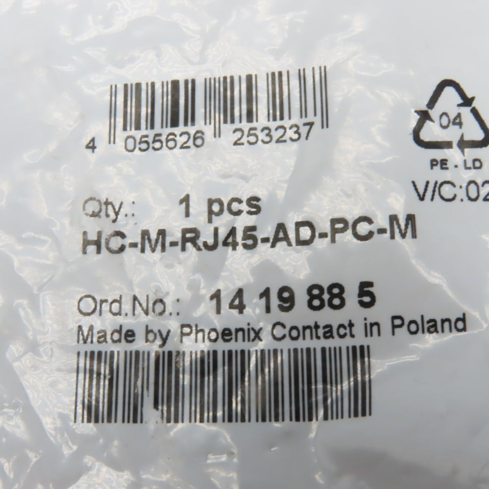 Phoenix HC-M-RJ45-AD-PC-M Contact Insert Module Plastic Housing RJ45