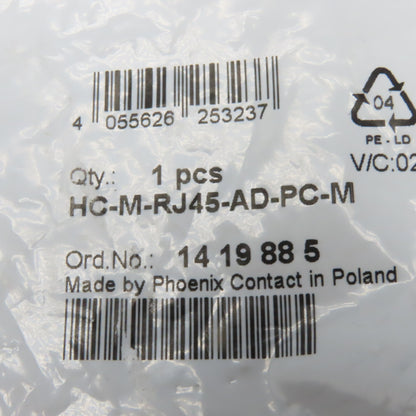 Phoenix HC-M-RJ45-AD-PC-M Contact Insert Module Plastic Housing RJ45