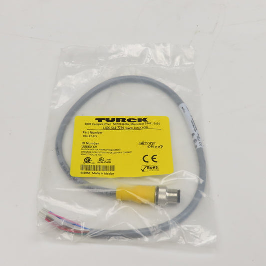 Turck RSC 8T-0.5 8 Pin Male Minifast Single Ended Cord Flying Lead 60VAC 75VDC