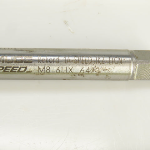 Emuge Speed M8 x 1.25 Metric Right Hand 3 Flute Coolant Thru Bottoming Tap TiCN