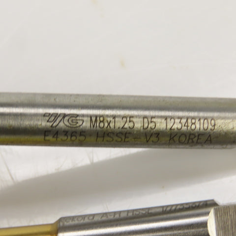 M8 x 1.25 Straight & Spiral 3-4 Flute Taps Mixed Lot Of 12