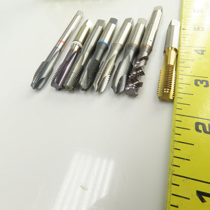 M8 x 1.25 Straight & Spiral 3-4 Flute Taps Mixed Lot Of 12