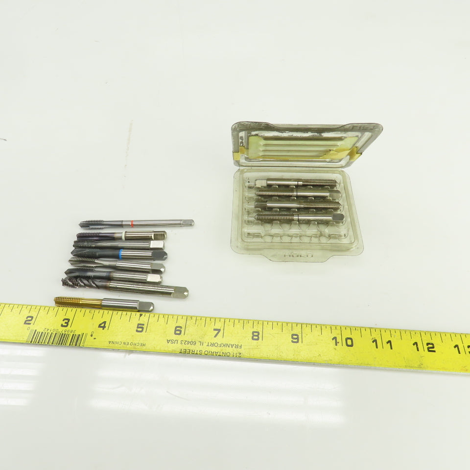M8 x 1.25 Straight & Spiral 3-4 Flute Taps Mixed Lot Of 12