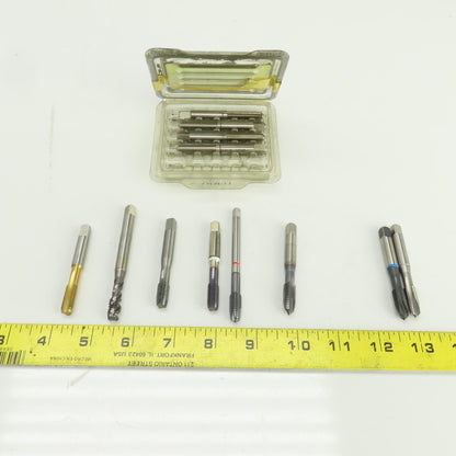 M8 x 1.25 Straight & Spiral 3-4 Flute Taps Mixed Lot Of 12