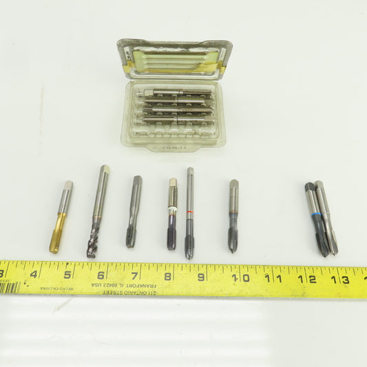 M8 x 1.25 Straight & Spiral 3-4 Flute Taps Mixed Lot Of 12