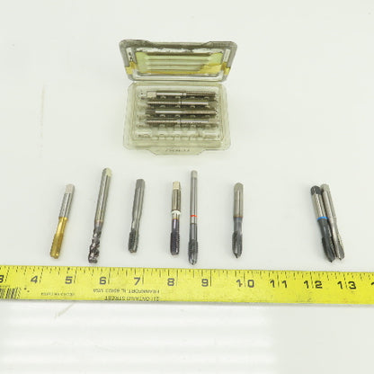 M8 x 1.25 Straight & Spiral 3-4 Flute Taps Mixed Lot Of 12