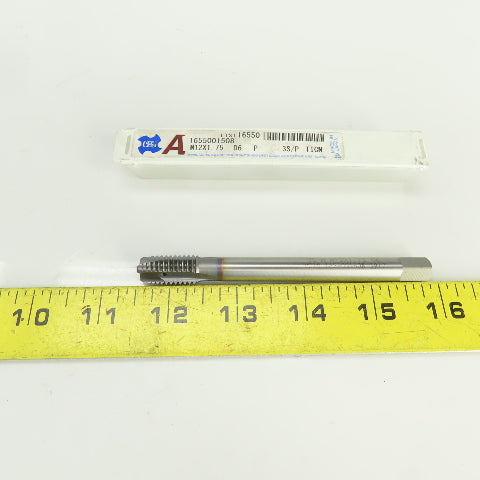 OSG M12 x 1.75 Metric RH 3 Flute Spiral Point Coolant Thru Bottoming Tap TiCN