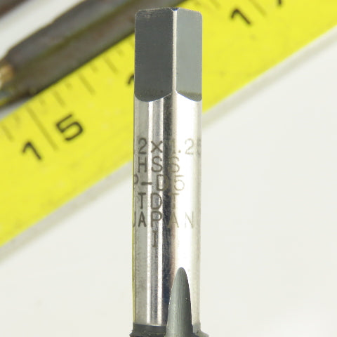 M12 x 1.75 M12 x 1.25 Metric Right Hand 3 & 4 Flute Bottoming Tap HSS Lot Of 10