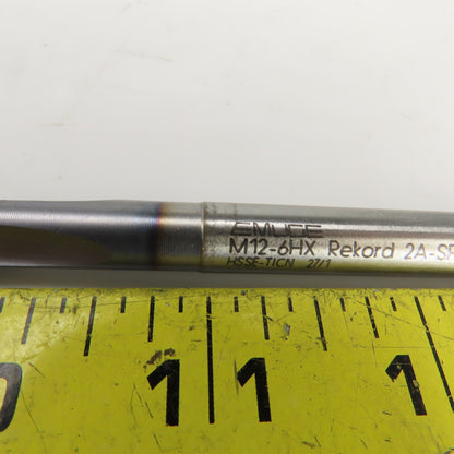 Emuge M12 x 1.75 6HX Metric RH Straight 3 Flute Coolant Thru Bottoming Tap TiCN