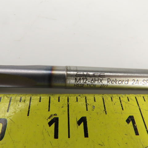 Emuge M12 x 1.75 6HX Metric RH Straight 3 Flute Coolant Thru Bottoming Tap TiCN