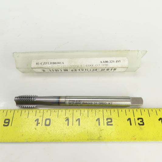 Emuge M12 x 1.75 6HX Metric RH Straight 3 Flute Coolant Thru Bottoming Tap TiCN