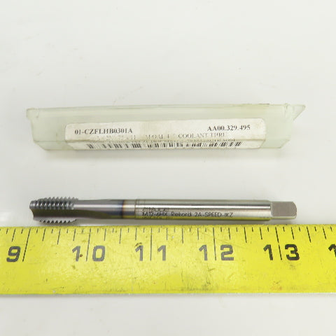Emuge M12 x 1.75 6HX Metric RH Straight 3 Flute Coolant Thru Bottoming Tap TiCN