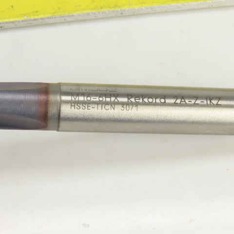 Emuge M16 x 2 6HX Metric RH Straight 3 Flute Coolant Thru Bottoming Tap TiNC