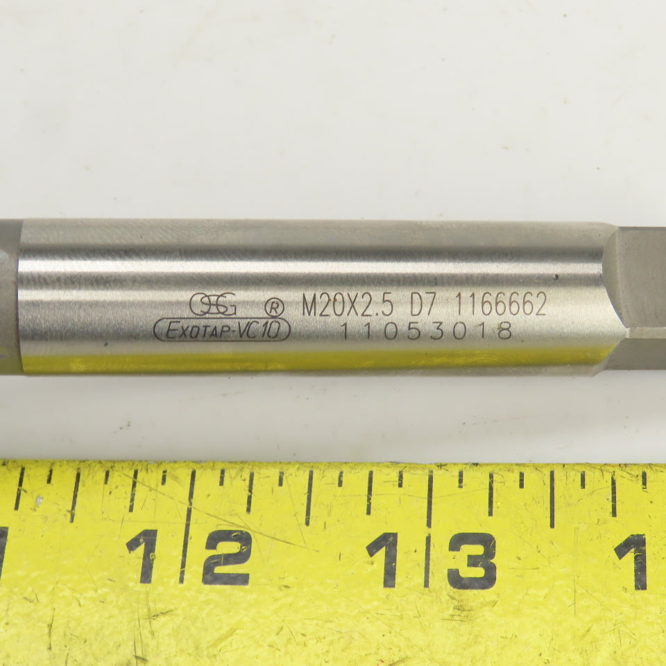 OSG Exotap M20 x 2.5 D7 Metric RH Straight 5 Flute Coolant Thru Plug Tap