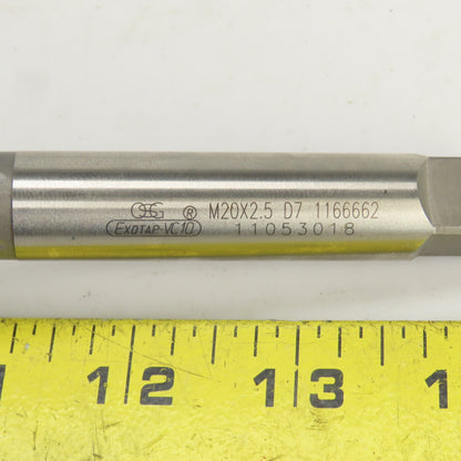 OSG Exotap M20 x 2.5 D7 Metric RH Straight 5 Flute Coolant Thru Plug Tap