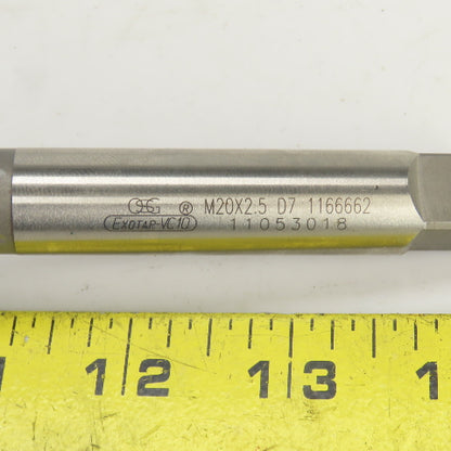 OSG Exotap M20 x 2.5 D7 Metric RH Straight 5 Flute Coolant Thru Plug Tap