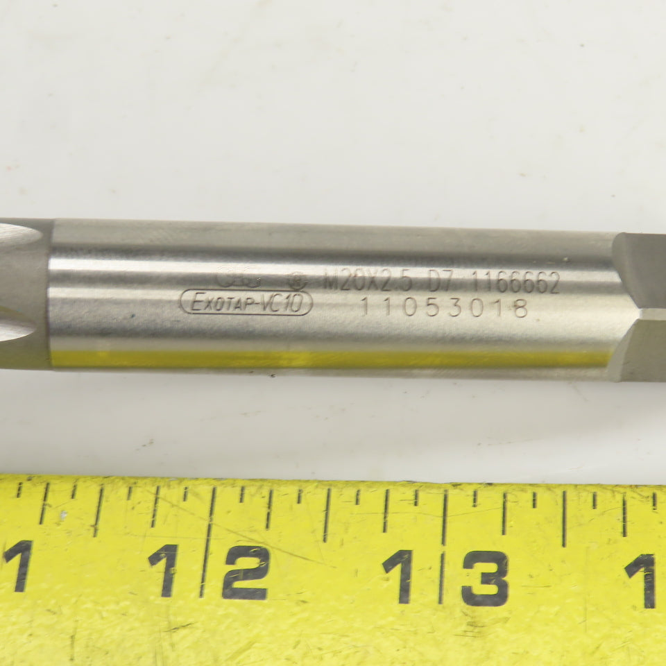 OSG Exotap M20 x 2.5 D7 Metric RH Straight 5 Flute Coolant Thru Plug Tap