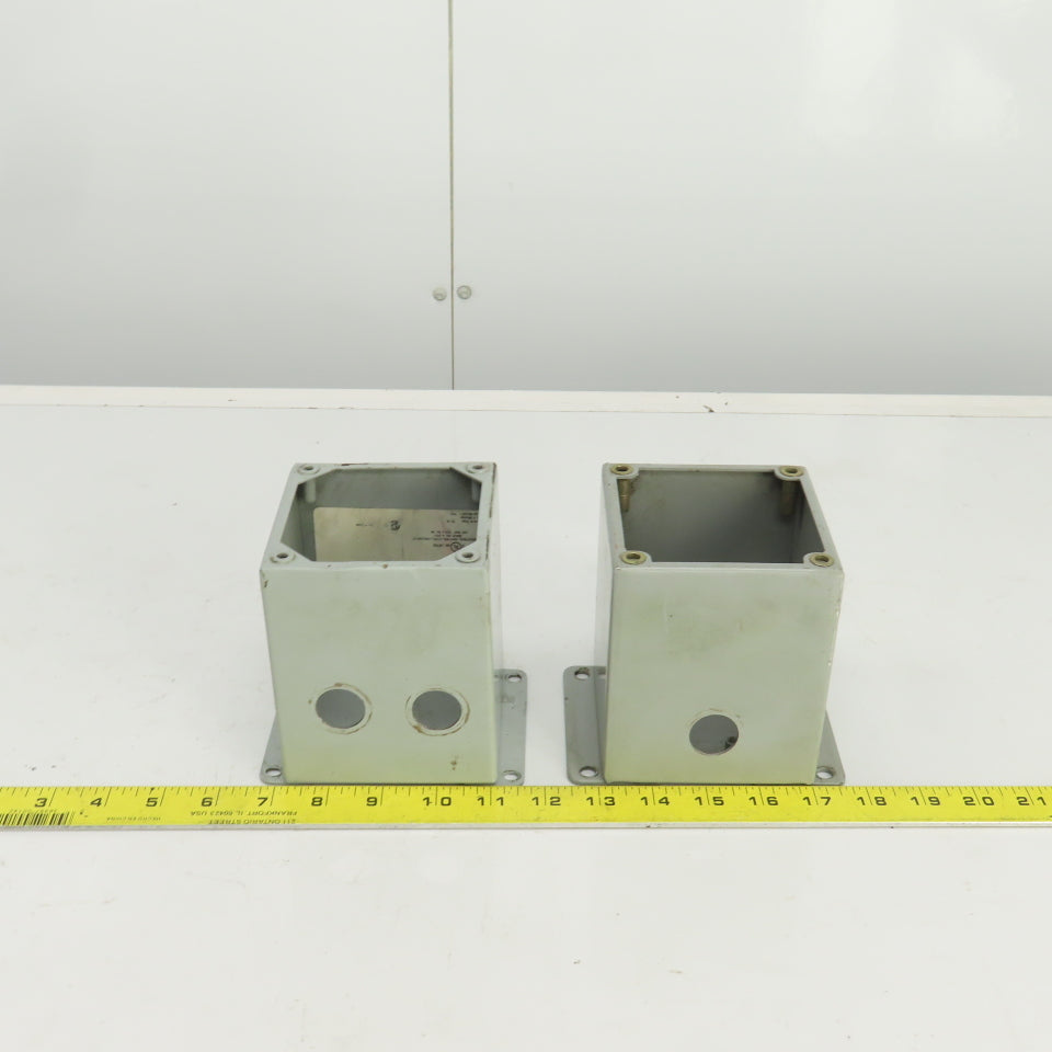 Hoffman E1PBX 5" x 4" x 4" Control Panel Enclosure Type 12 & 13 No Cover Lot/2