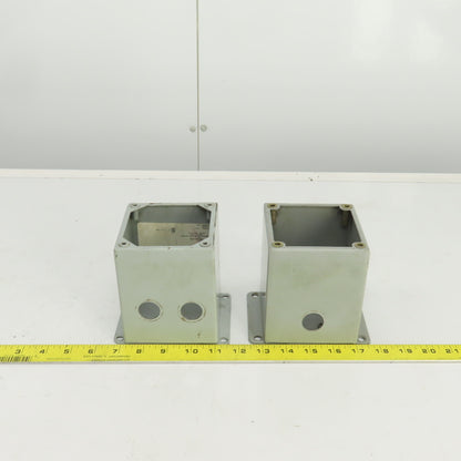 Hoffman E1PBX 5" x 4" x 4" Control Panel Enclosure Type 12 & 13 No Cover Lot/2