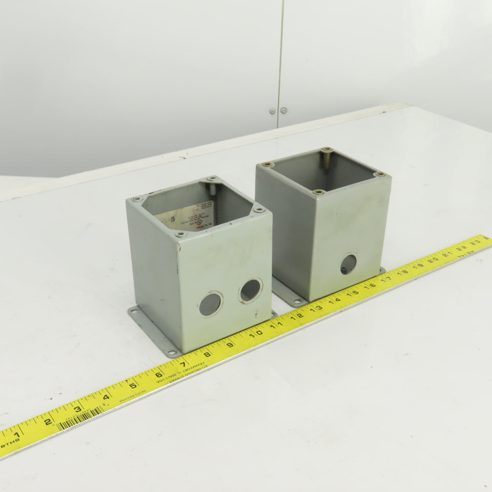 Hoffman E1PBX 5" x 4" x 4" Control Panel Enclosure Type 12 & 13 No Cover Lot/2