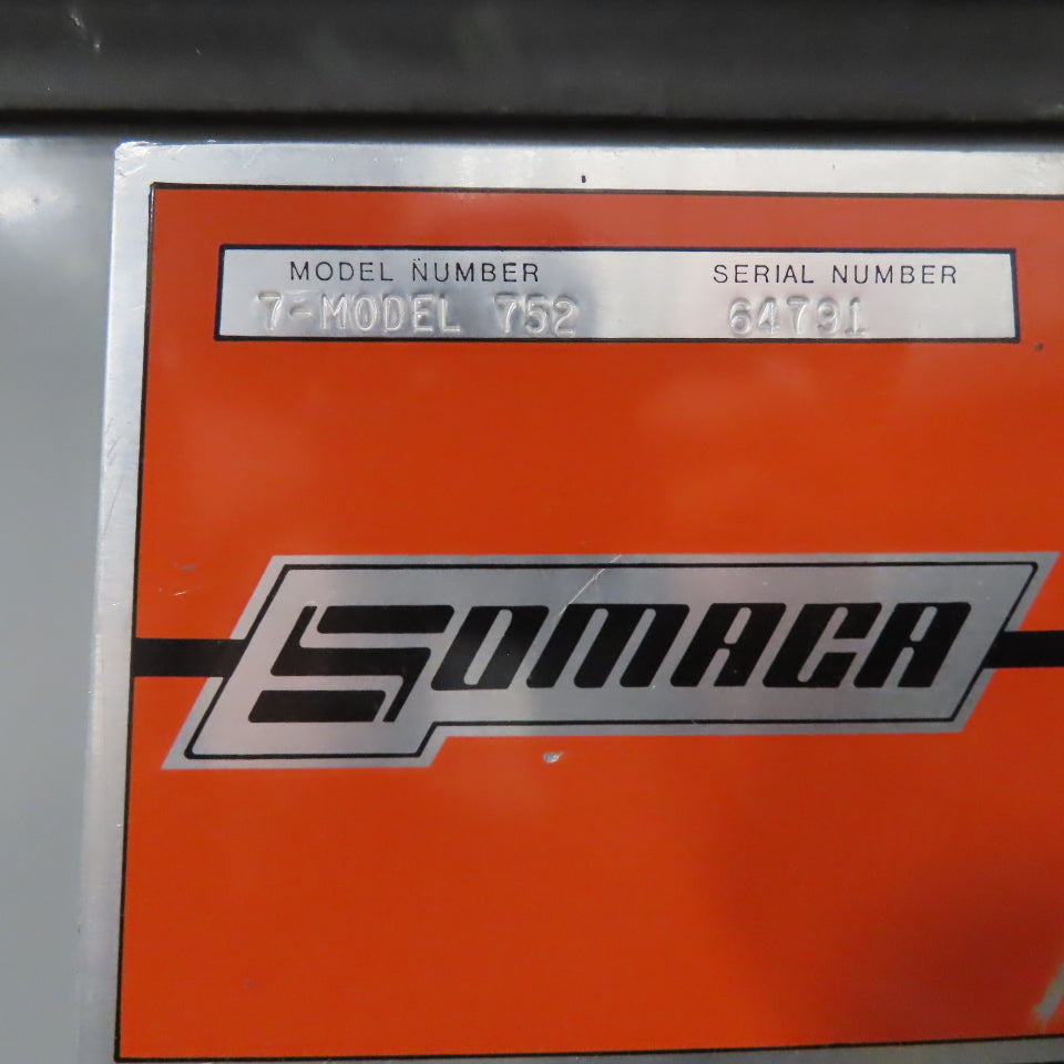Somaca 752 7 Spindle Glass Beveling Edger 5Hp 3Ph 230V 60Hz 85.3FLA 3-25mm