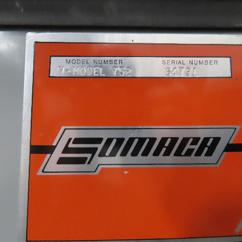 Somaca 752 7 Spindle Glass Beveling Edger 5Hp 3Ph 230V 60Hz 85.3FLA 3-25mm