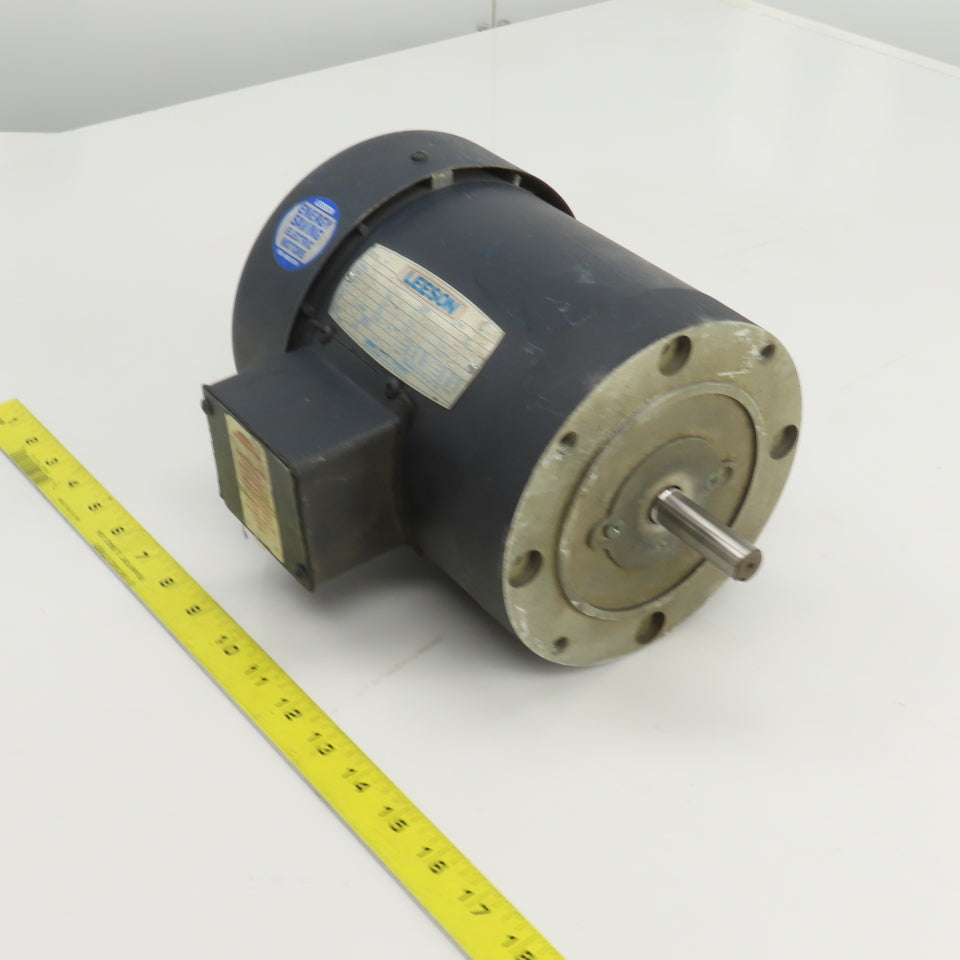 Leeson 113311.00 1/3HP AC Electric Motor 1140RPM 208-230/460V 3PH C56C Frame