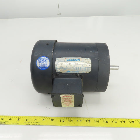 Leeson 113311.00 1/3HP AC Electric Motor 1140RPM 208-230/460V 3PH C56C Frame
