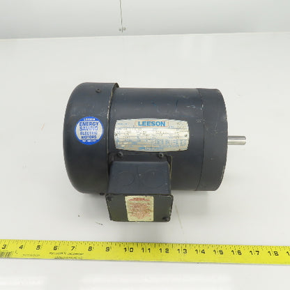Leeson 113311.00 1/3HP AC Electric Motor 1140RPM 208-230/460V 3PH C56C Frame