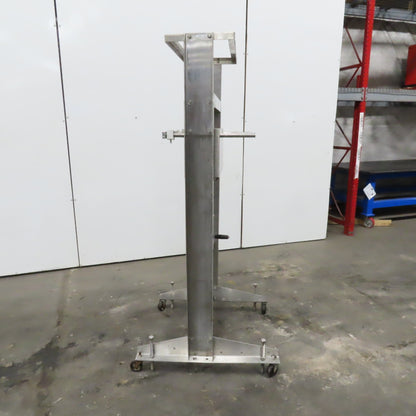 Stainless Steel Mobile Hand Crank Jack Test Fixture Cart Assembly 12" Stroke