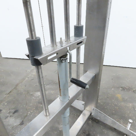 Stainless Steel Mobile Hand Crank Jack Test Fixture Cart Assembly 12" Stroke