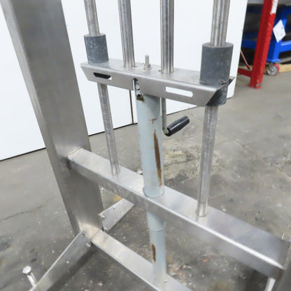 Stainless Steel Mobile Hand Crank Jack Test Fixture Cart Assembly 12" Stroke