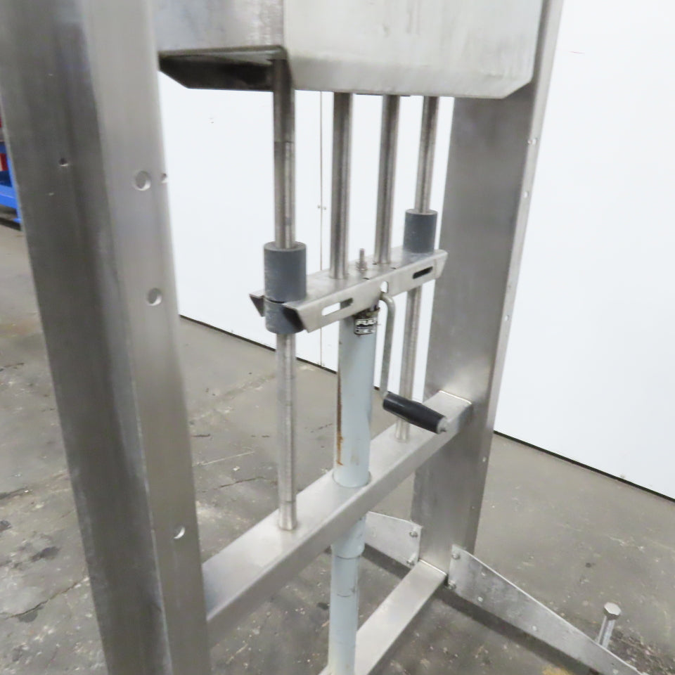 Stainless Steel Mobile Hand Crank Jack Test Fixture Cart Assembly 12" Stroke
