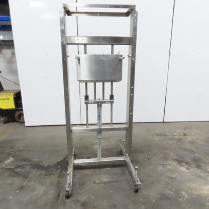 Stainless Steel Mobile Hand Crank Jack Test Fixture Cart Assembly 12" Stroke