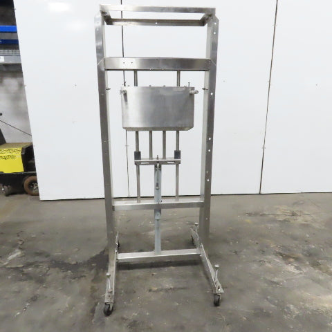Stainless Steel Mobile Hand Crank Jack Test Fixture Cart Assembly 12" Stroke